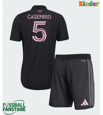 Inter Miami Casemiro #5 Replik Auswärtstrikot Kinder 2026-27 Kurzarm (+ Kurze Hosen)